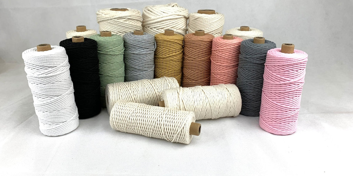 1mm/2mm/3mm/4mm/5mm/6mm White Cotton Cord Natural Beige Twisted Cord Rope  Craft Macrame String DIY Handmade Hom