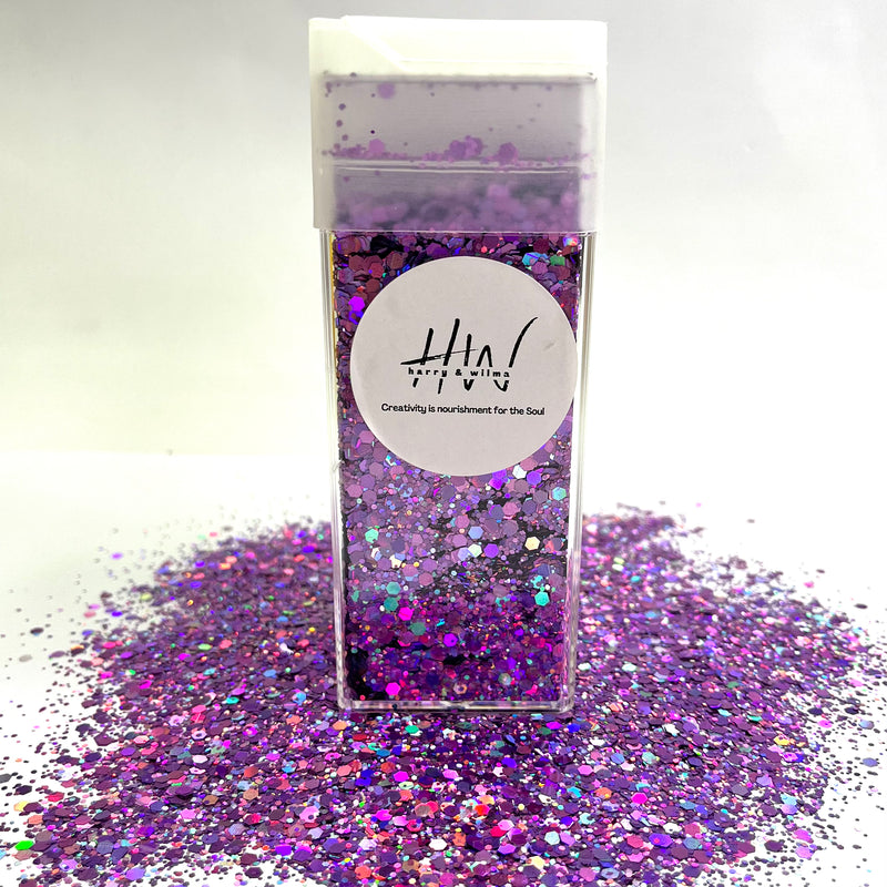 Chunky Glitter Large 125g Super Sparkle -  Luscious Lavender Harry&Wilma
