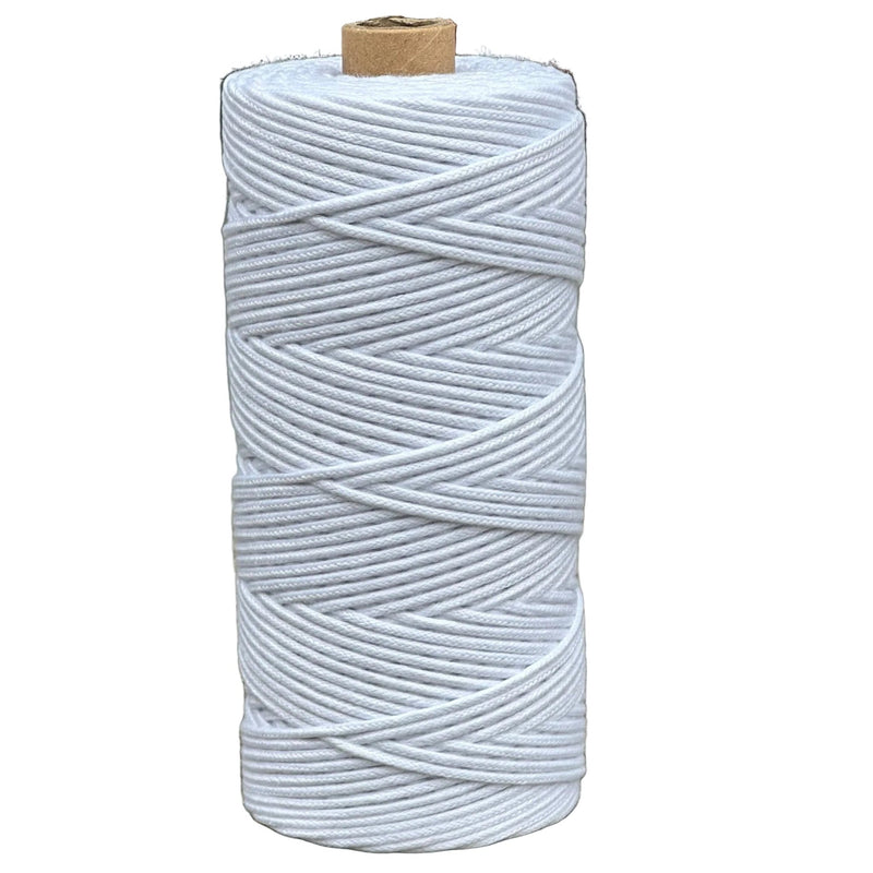 2mm Braided Macrame Cord 200mtr - White - Harry & Wilma