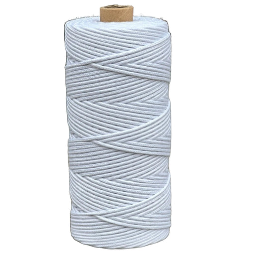 2mm Braided Macrame Cord 200mtr - White - Harry & Wilma