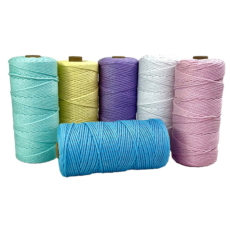 2mm Pastel Macrame Rope Bundle 6 rolls - Harry & Wilma