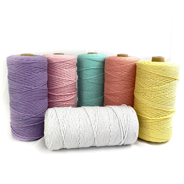 2mm Pastel Plus Macrame Rope Bundle 6 rolls - Harry & Wilma