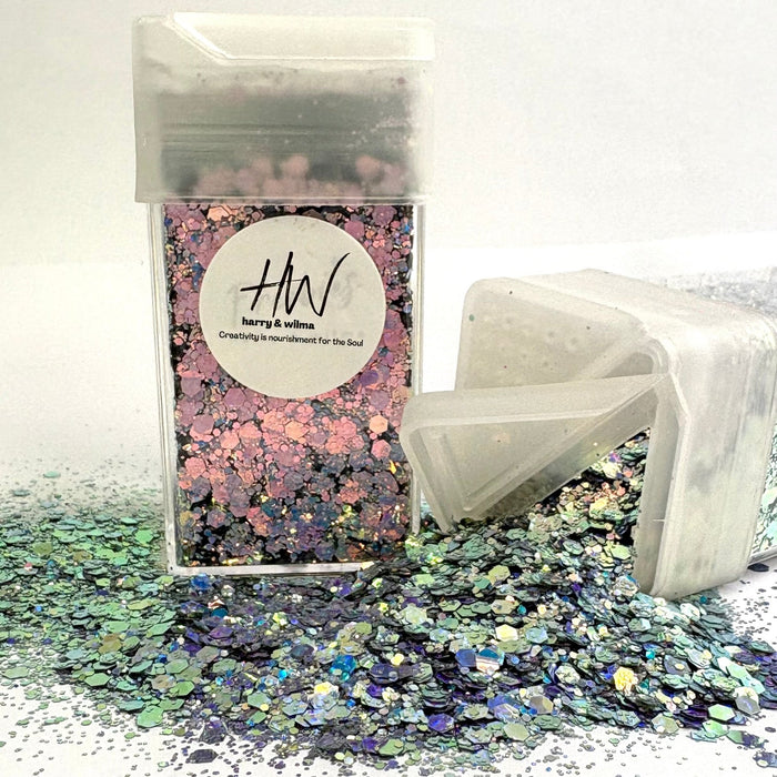 3 D Cats Eye glitter - Silver Blue 42g - Harry & Wilma