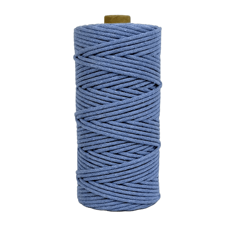 3mm Braided Macrame Cord 100mtr - Denim Blue - Harry & Wilma