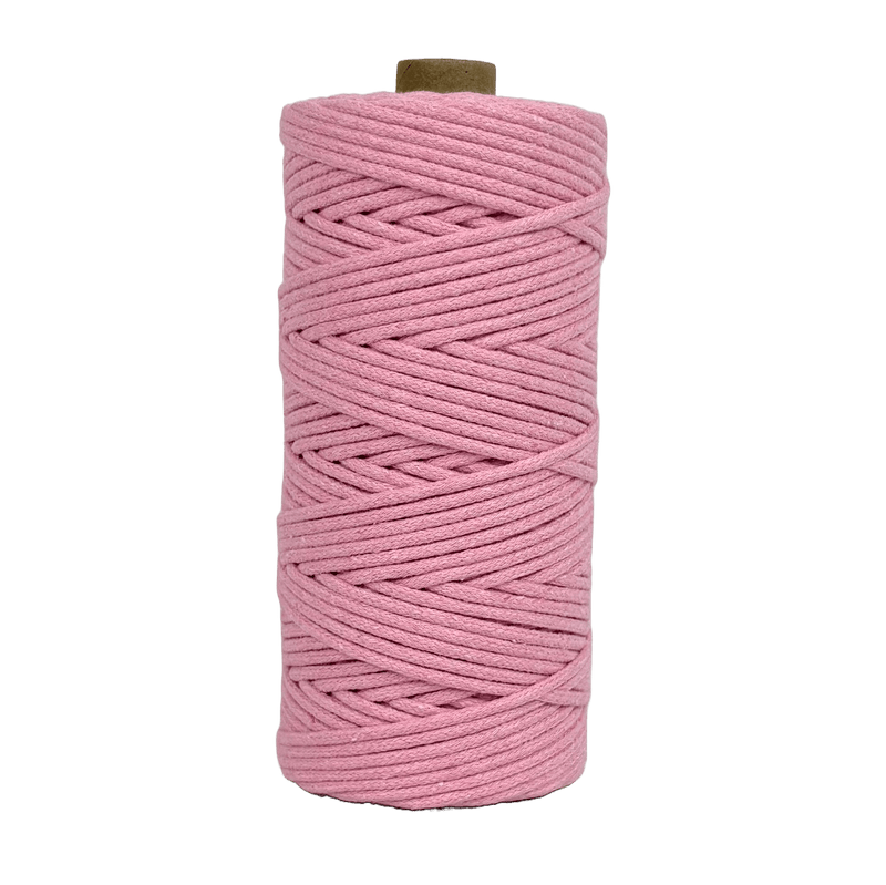 3mm Braided Macrame Cord 100mtr - Princess Pink - Harry & Wilma
