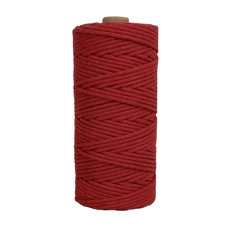 3mm Braided Macrame Cord 100mtr - Red - Harry & Wilma