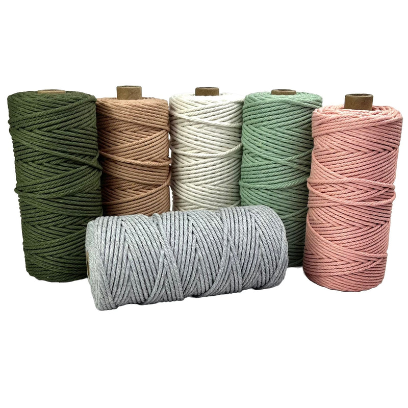 3mm Earth Tones Macrame Bundle 6 Rolls - Harry & Wilma