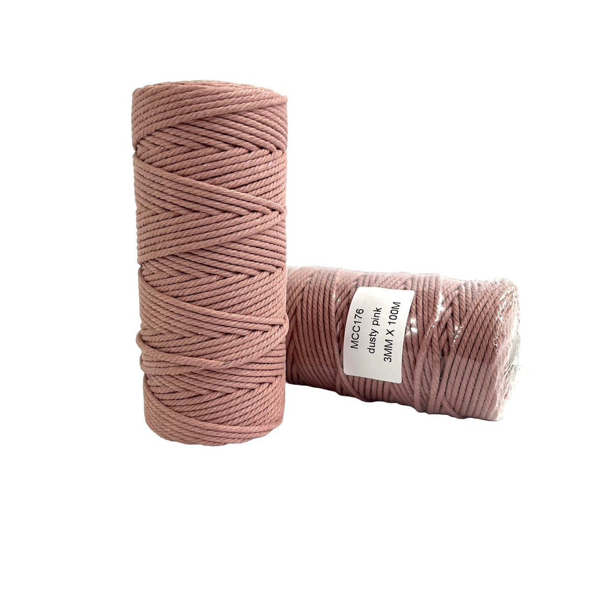 3mm Macrame Rope Dusty Pink 100mtr roll — Harry & Wilma