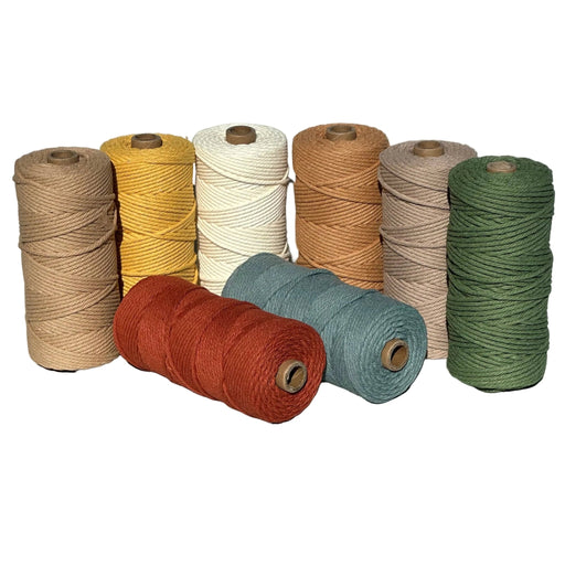 3mm New Colours Macrame Rope Bundle 8 rolls - Harry & Wilma