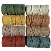 3mm New Colours Macrame Rope Bundle 8 rolls - Harry & Wilma