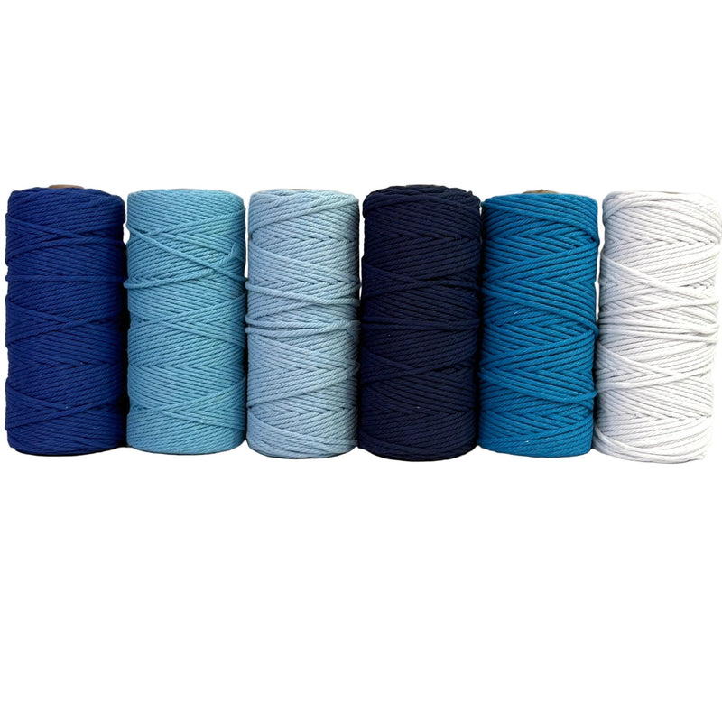 3mm Ocean Macrame Bundle 6 Rolls - Harry & Wilma