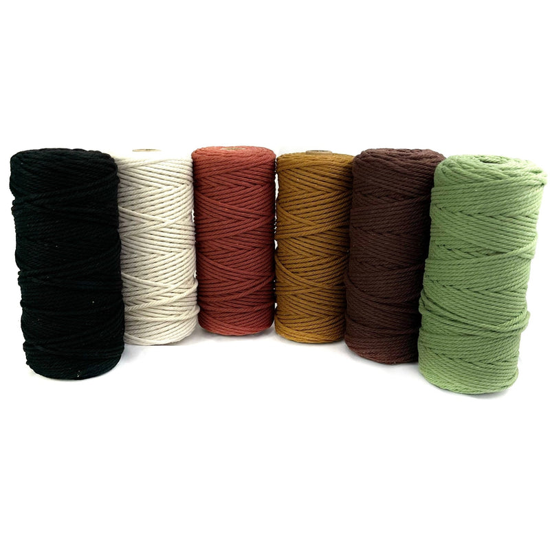 3mm Rich Earth Macrame Rope Bundle 6 rolls - Harry & Wilma