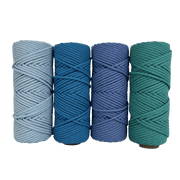 4mm Braided Macrame Cord 50mtr - Baby Blue - Harry & Wilma