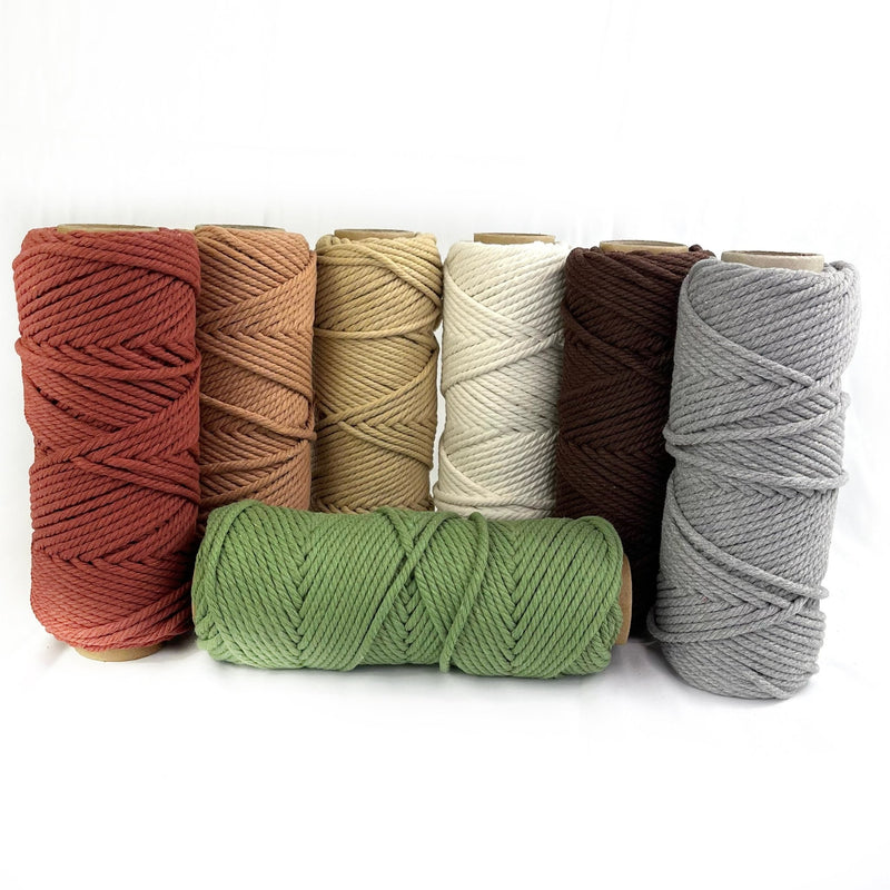 4mm Earth Macrame Rope Bundle 7 rolls - Harry & Wilma
