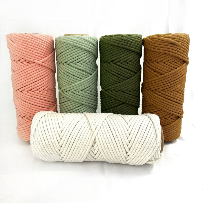 4mm Earth Tones BRAIDED Cord Bundle 5 rolls - Harry & Wilma