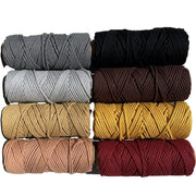 4mm Earth Tones Macrame Bundle 8 rolls - Harry & Wilma