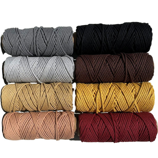 4mm Earth Tones Macrame Bundle 8 rolls - Harry & Wilma