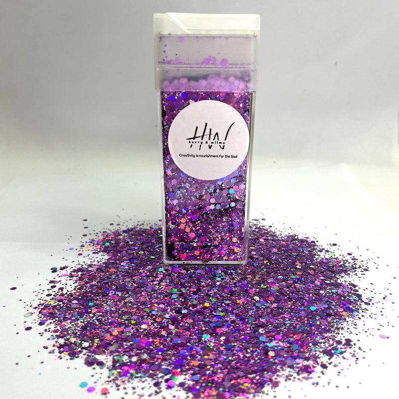 Chunky Glitter Large 125g Super Sparkle -  Luscious Lavender - Harry&Wilma