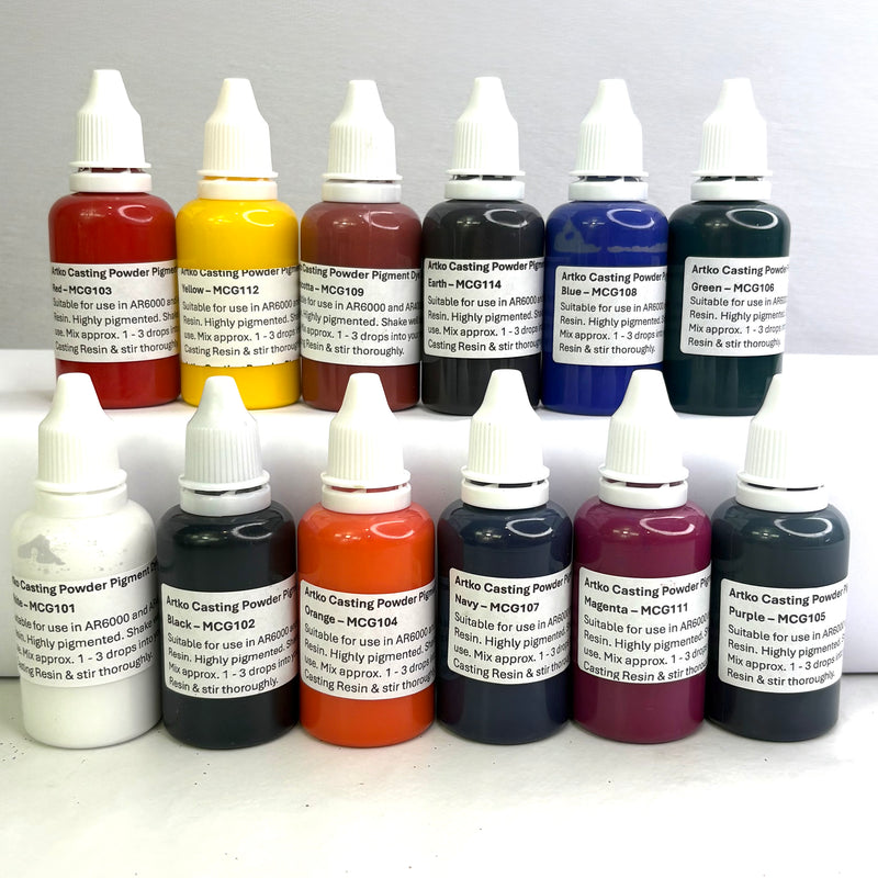 Set of 12 Casting Powder Liquid Pigment