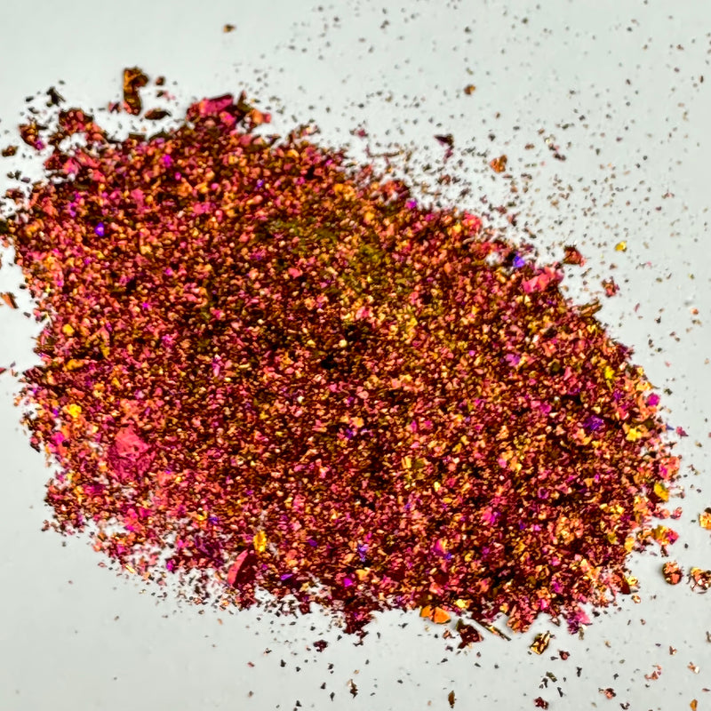 Chameleon Flakes - Orange Red to Golden Yellow (1000-3000um)