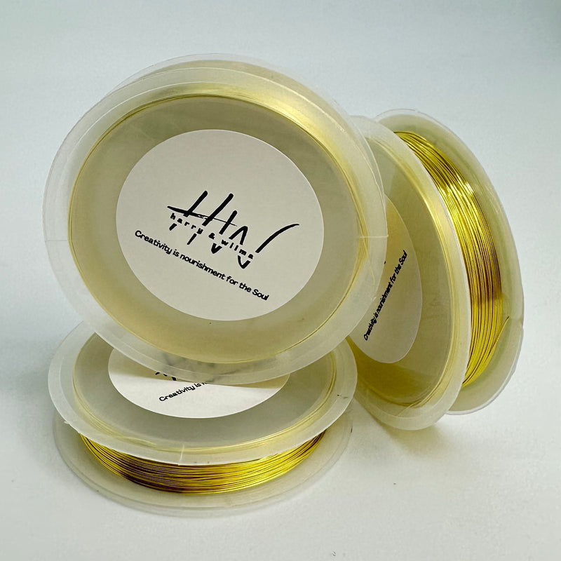 Gold Copper wire 0.4mm 9mt per roll - 3 Rolls