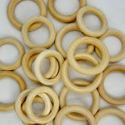 Wood Craft Wooden Rings Natural Asst 20pcs