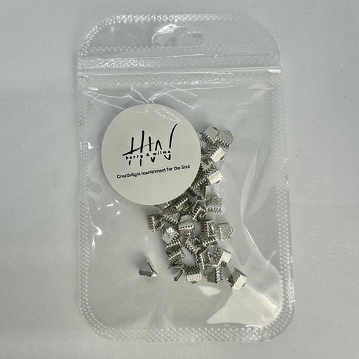 Ribbon Ends Silver (Nickel Free)