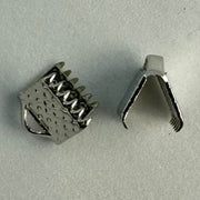 Ribbon Ends Silver (Nickel Free)