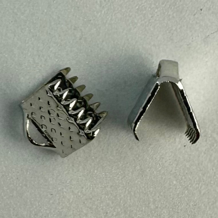 Ribbon Ends Silver (Nickel Free)