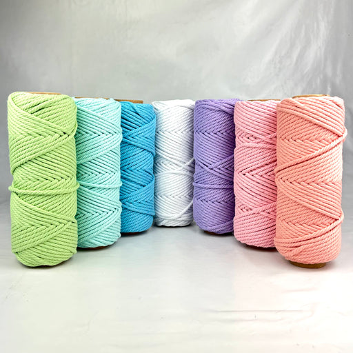 4mm Soft Pastels Macrame Rope Bundle 7 rolls