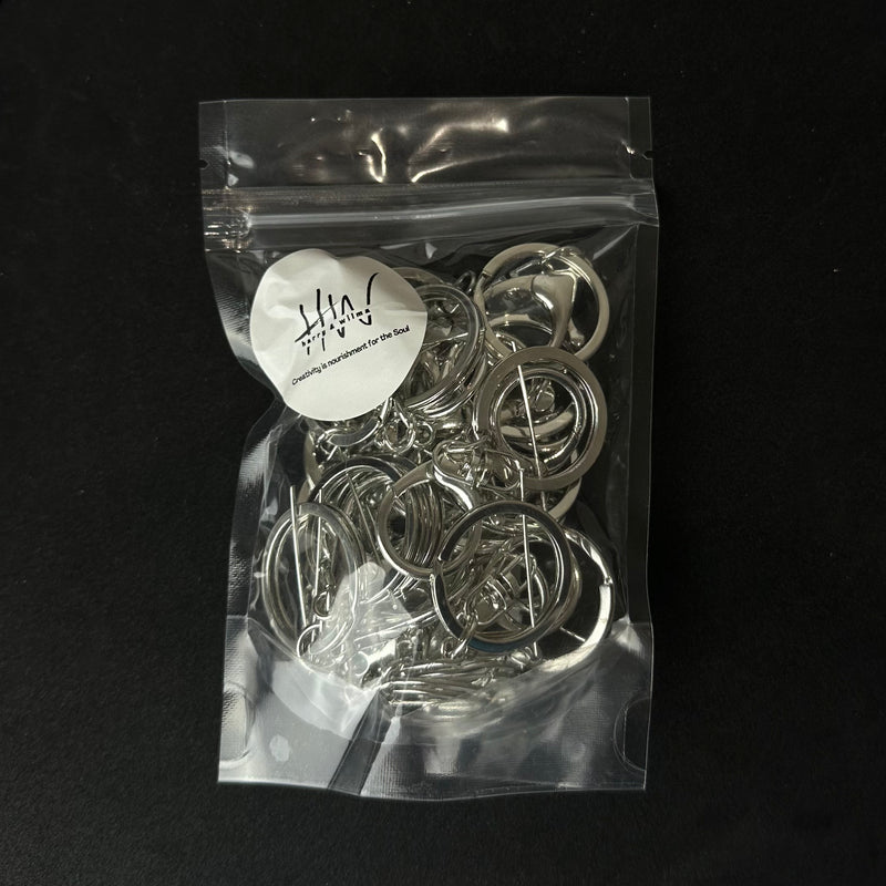 Keychains Silver with Large Lobster Clasp (Nickel Free) 20pc Harry&Wilma