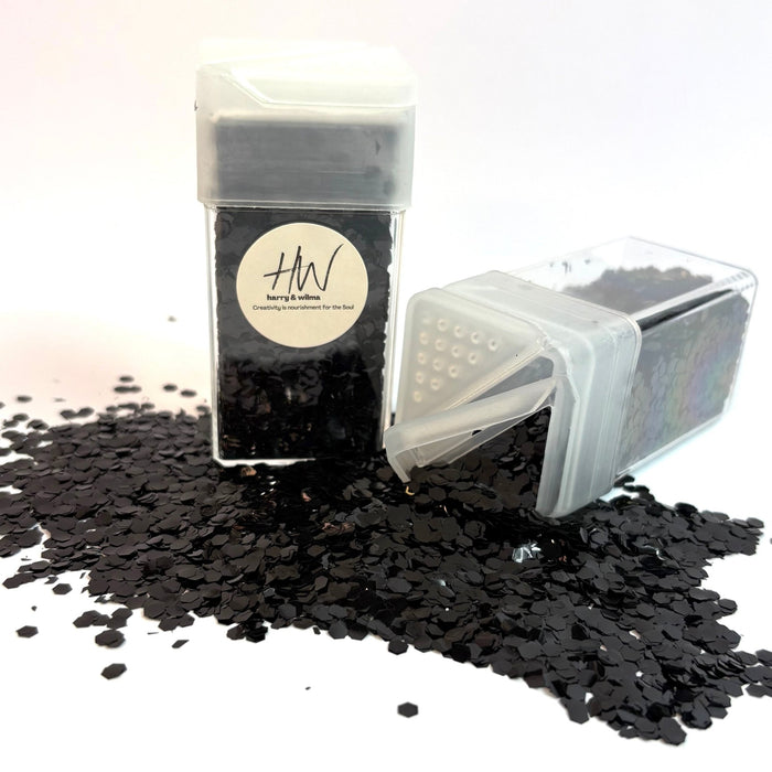 Biodegradable Chunky Glitter - Black as Black - Harry & Wilma