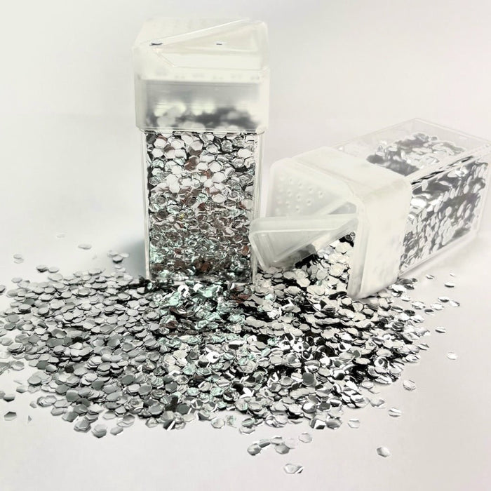 Biodegradable Chunky Glitter - Silver Metallic - Harry & Wilma
