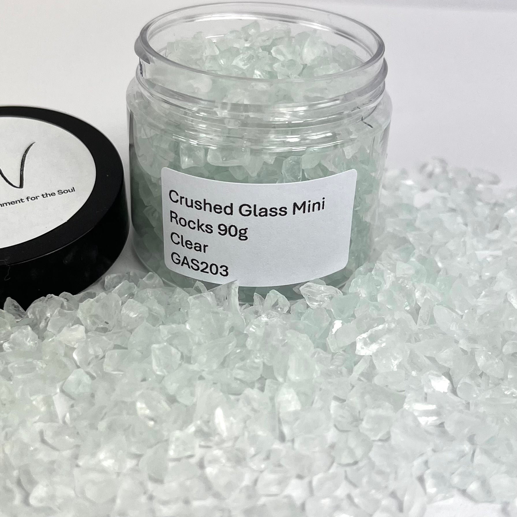 Crushed Glass Mini Rocks 90g Jar - Clear — Harry & Wilma