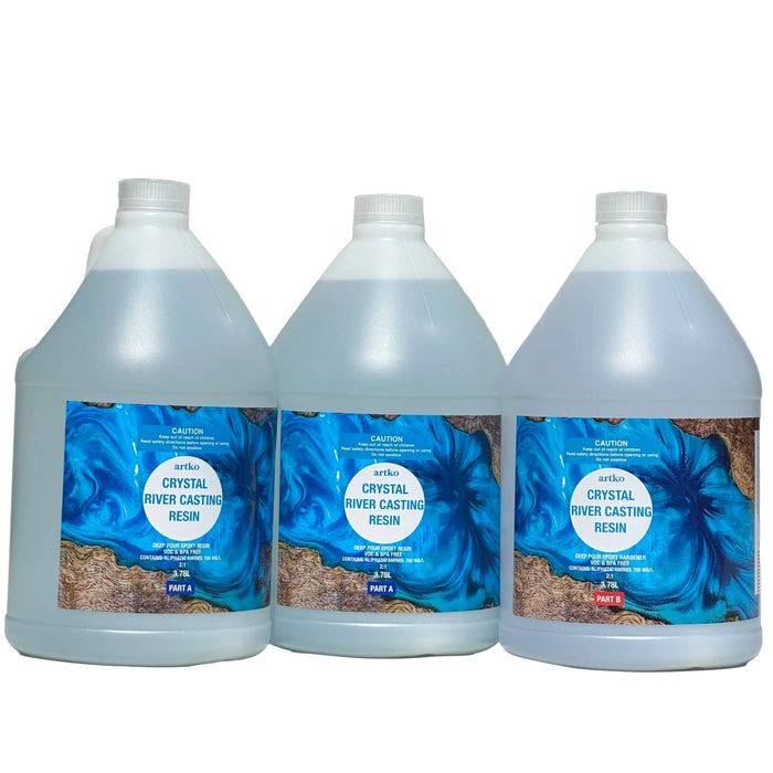 Crystal River Deep Pour Epoxy Resin 2:1 11.4 litre kit - Harry & Wilma