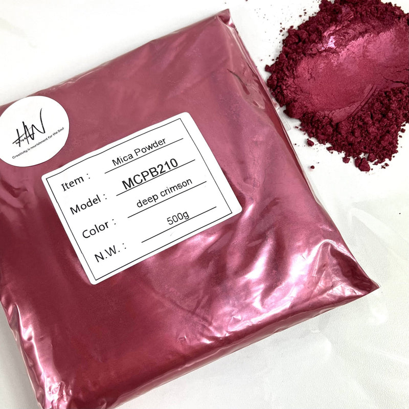 Deep Crimson BULK Lustre Mica Powder 500g bag - Harry & Wilma