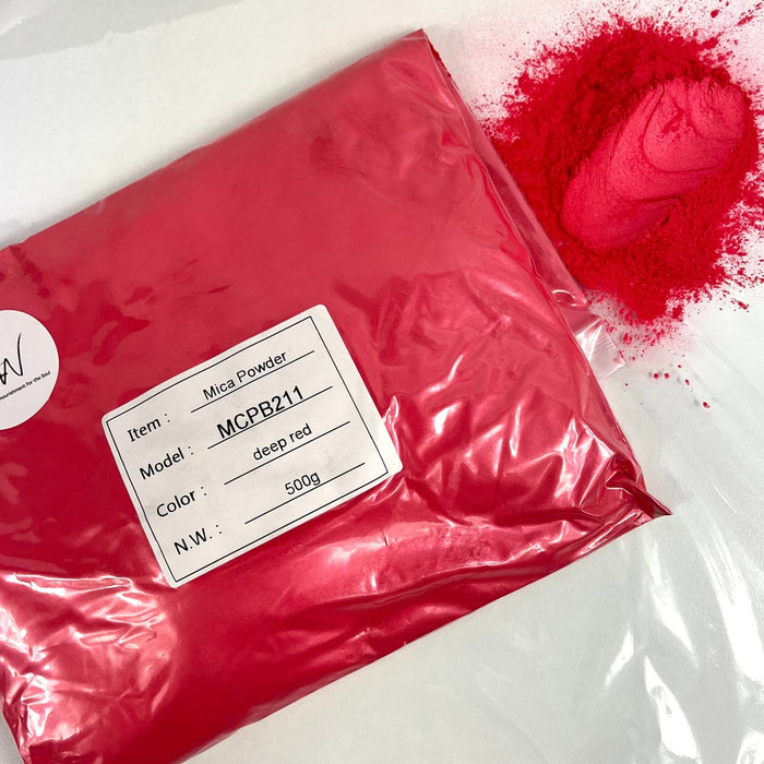 Deep Red BULK Lustre Mica Powder 500g bag - Harry & Wilma