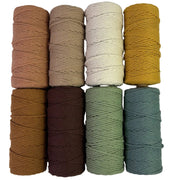 Earth Tones 3mm Macrame Bundle 8 rolls - Harry & Wilma