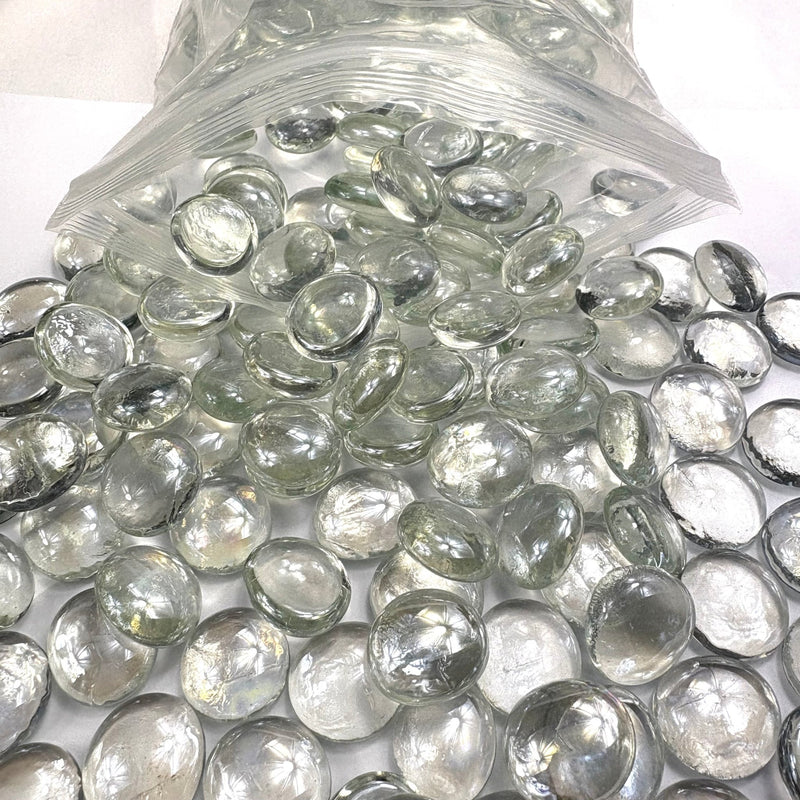 Fire Glass 1kg bag - 20mm Round Crystal - Harry & Wilma