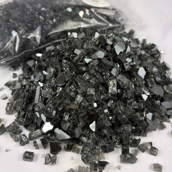 Fire Glass 1kg bag - Black 1/4" - Harry & Wilma