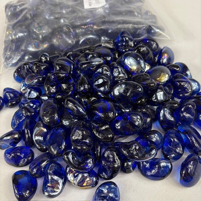 Fire Glass 1kg bag - Blue Irregular - Harry & Wilma