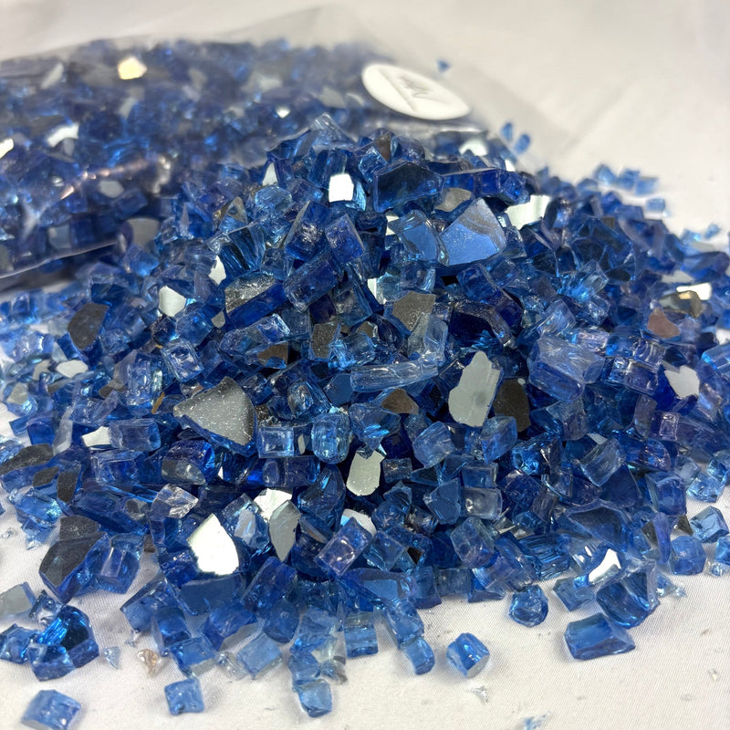 Fire Glass 1kg bag - Cobalt Blue 1/4" - Harry & Wilma