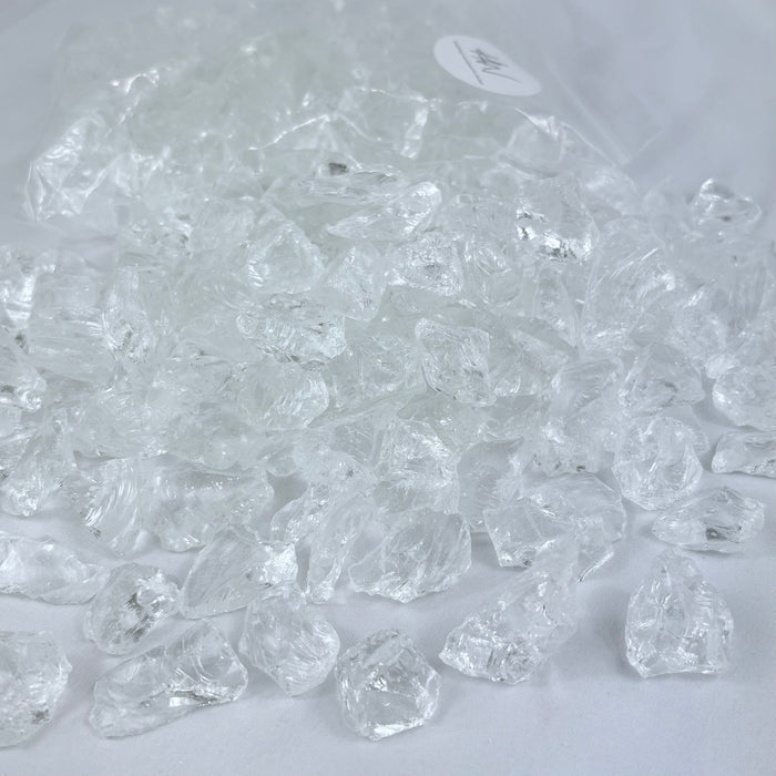 Fire Glass 1kg bag - Crystal Large Irregular (2 to 3cm) - Harry & Wilma