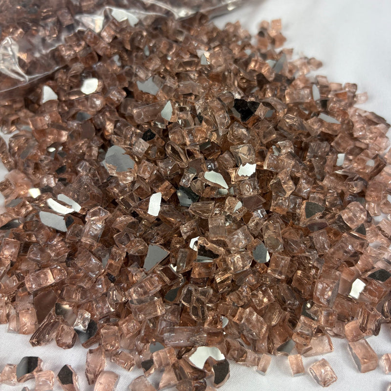 Fire Glass 1kg bag - Rose Gold 1/4" - Harry & Wilma