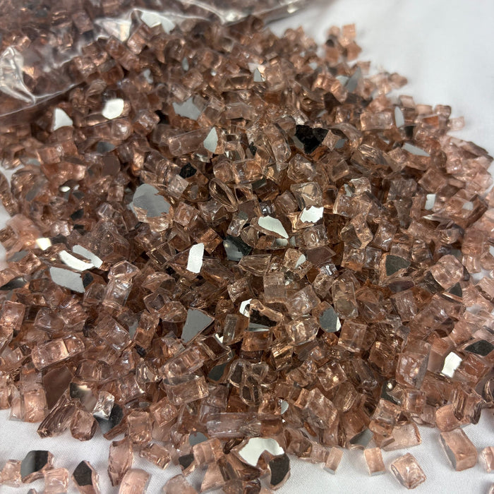 Fire Glass 1kg bag - Rose Gold 1/4" - Harry & Wilma