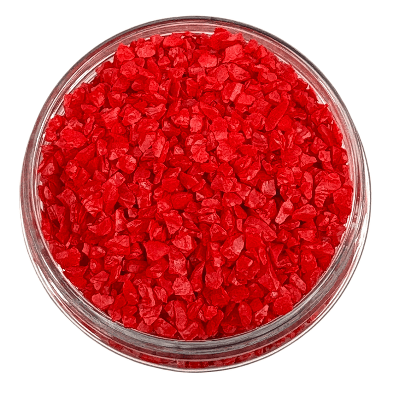 Glass Art Shards 90g Jar - Opaque Matte Med Ruby Red - Harry & Wilma