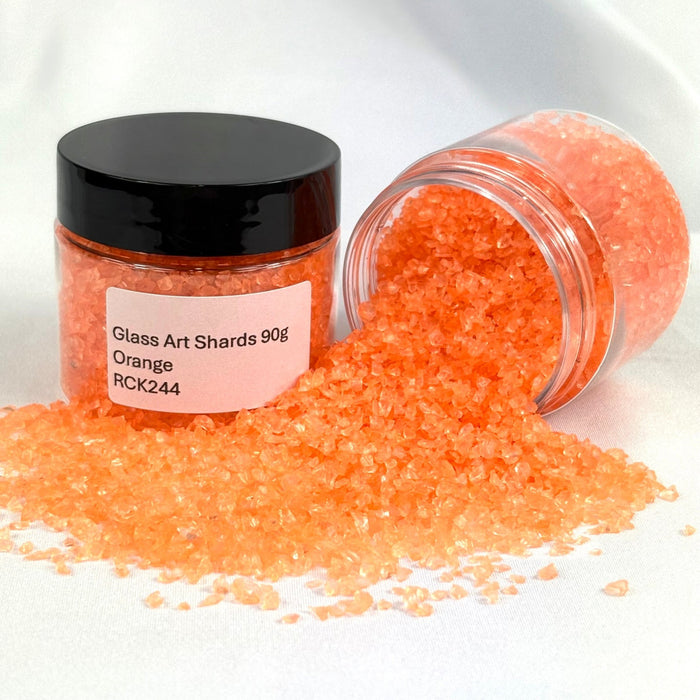 Glass Art Shards 90g Jar - Orange - Harry & Wilma