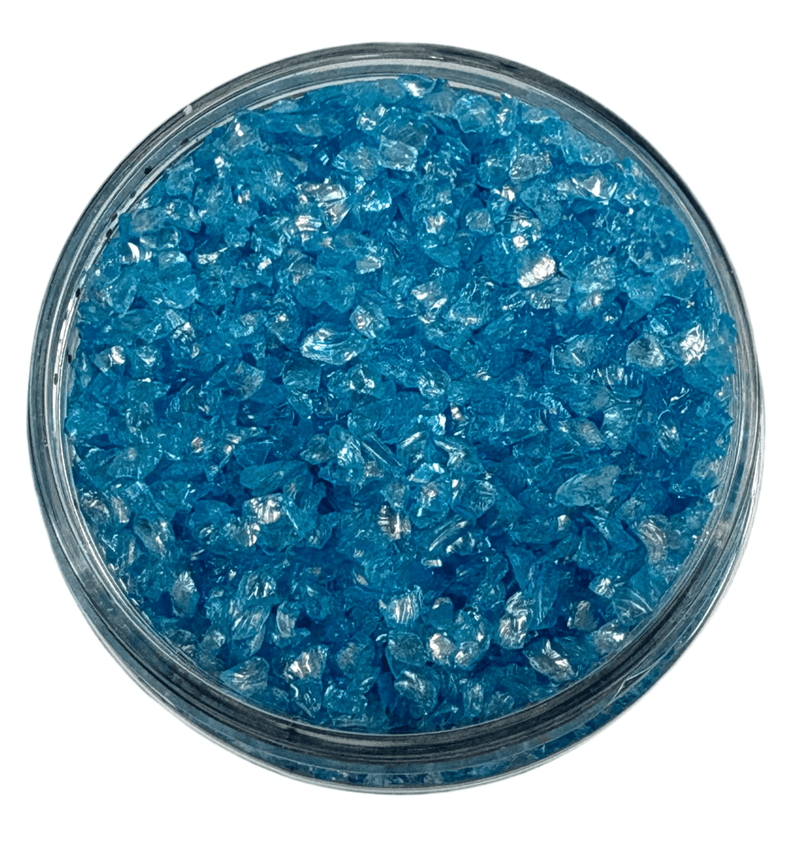 Glass Art Shards 90g Jar - Sparkle Glass Cerulean - Harry & Wilma