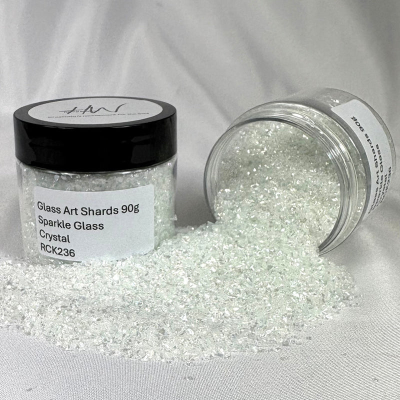 Glass Art Shards 90g Jar - Sparkle Glass Crystal - Harry & Wilma