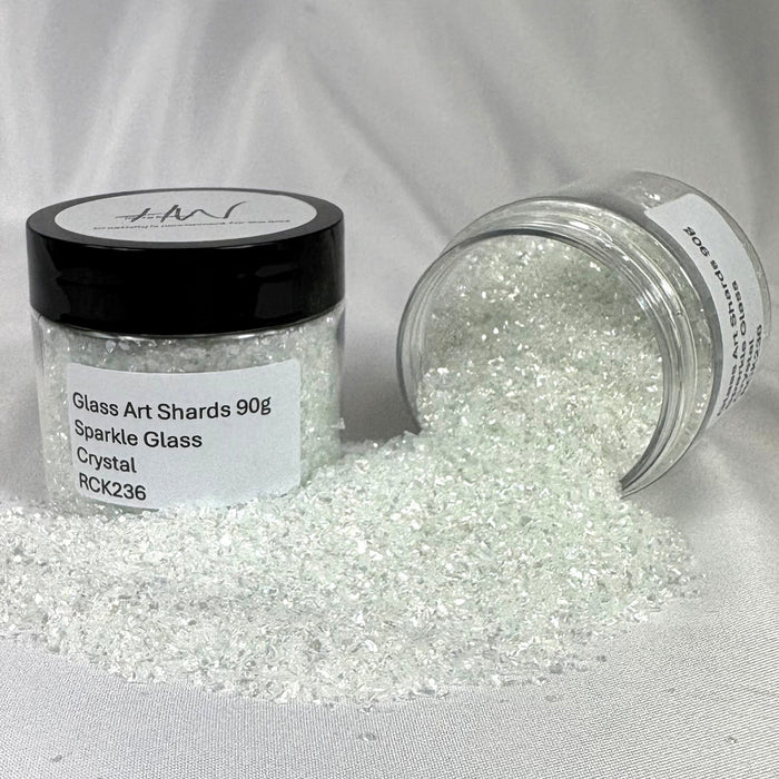 Glass Art Shards 90g Jar - Sparkle Glass Crystal - Harry & Wilma